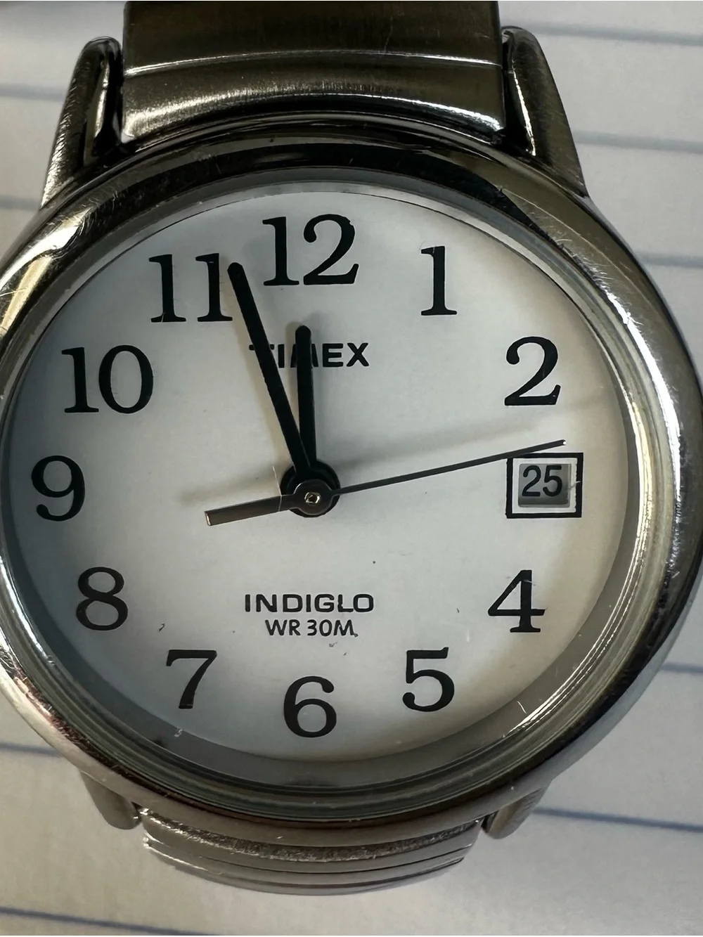 Timex T2H371 Women's Silver Watch with White Dial
